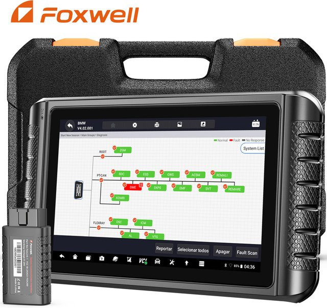 FOXWELL NT1009 Auto OBD2 Scanner in Schwarz mit ECU-Codierung, bidirektionaler Steuerung und 36 Rücksetzfunktionen für alle OE-Systeme - Bild 1