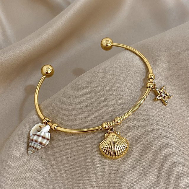 Lucky Star Jewelry Armreif Edelstahl, Gold, Zirkonia, Damen - Bild 1