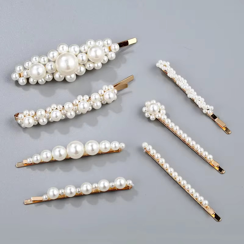 RaviMour Haar Clips, Perlen, Geometrische Blume, Damen - Bild 3