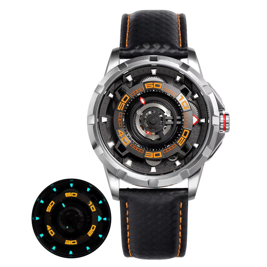 BERNY Armbanduhr Automatik, Edelstahl, Saphirglas, Schwarz, Herren - Bild 6
