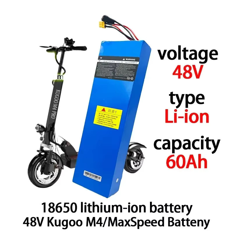 Kugoo 18650 Lithium-Ionen-Akku 48 V 60 Ah 2000 Watt in Blau für Elektroroller M4, M4Pro, M5 und M5Pro - Bild 2