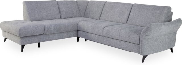 Polsterecke Mondo Belcaro in Grau mit Stoffbezug und Federkern, L-Form, B: 236 cm, T: 170 cm, H: 88 cm - Bild 1
