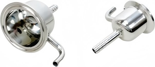 YOHOYAMA Tri-Clamp-Reduzierstück aus Edelstahl 304 für die Brühdestillation, Farbe: Silber, Außendurchmesser: 50,5 mm, Anschluss: 1,5 Zoll (38 mm) auf 9,5 mm Pagode und 8 mm Auspuffrohr - Bild 1