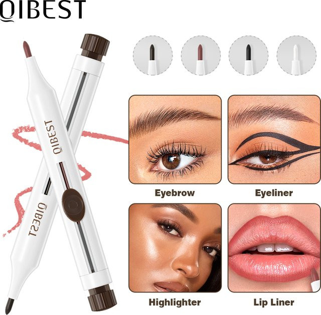 QIBEST 4-in-1 Make-up-Stift, Eyeliner, Lipliner, Augenbrauenstift und Textmarker - Bild 1