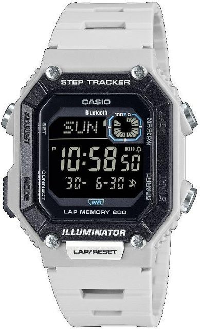 Casio Digitaluhr, Quarz, Resin, Grau, Herren - Bild 1