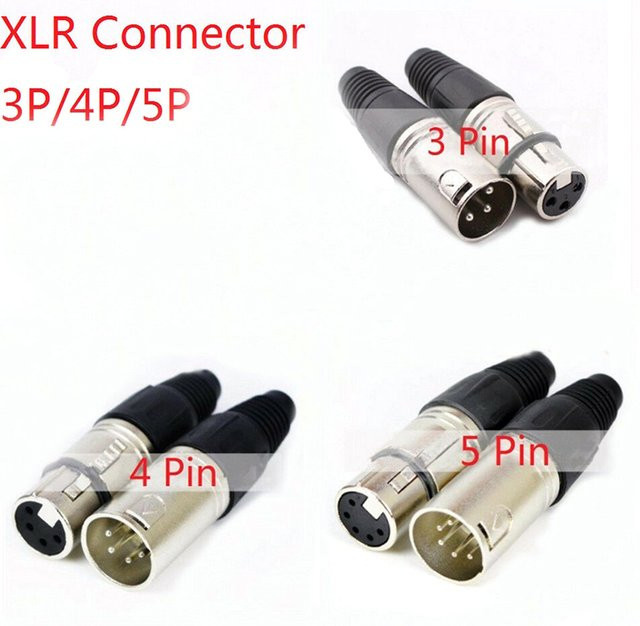 SD&HI XLR Mikrofon-Audio Kabel mit Stecker und Buchse für 3-polige, 4-polige oder 5-polige Anschlüsse - Bild 1