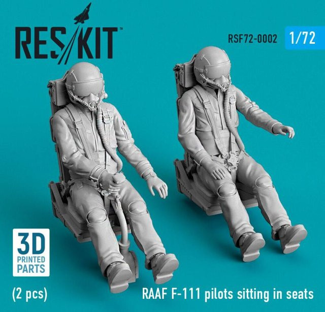 ResKit Models RAAF F-111 Pilots sitting in seats, 2-teiliges Set, 1:72 - Bild 1