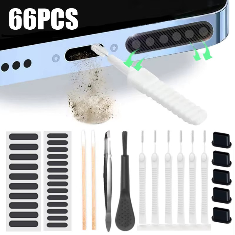 Anti-Staub-Reinigungsset für USB-C Ladeanschlüsse mit Reinigungsbürste und Staubstecker für iPhone 16, Samsung und Lautsprecher - Bild 5