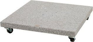 SIENA GARDEN Schirmständer ENNIO Granitständer mit Rollen grau B/H: 80 x 7 cm - Bild 1