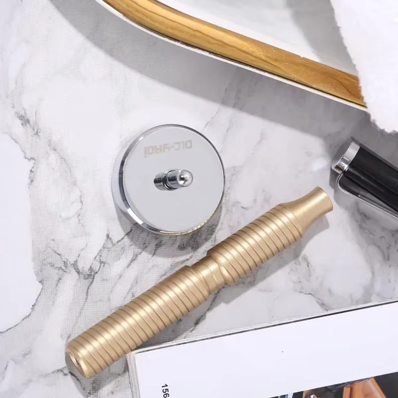 YAQI Sicherheitsrasierergriff aus massivem Messing, Gold, Herren - Bild 5