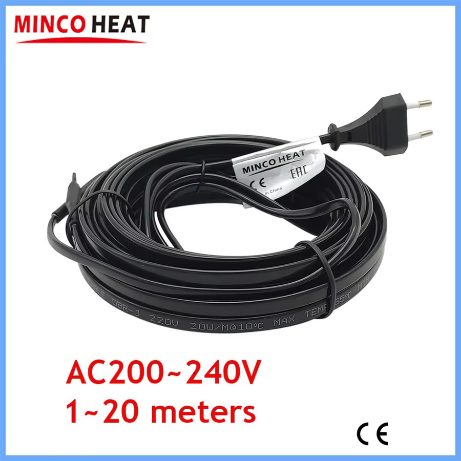 MINCO HEAT selbstregulierendes Heizkabel für Wasserrohr-Frostschutz-Heizsystem mit EU-Stecker in Schwarz - Bild 3