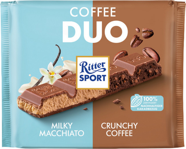 Ritter Sport DUO Coffee Milky Macchiato / Crunchy Coffee 218 g - Bild 1