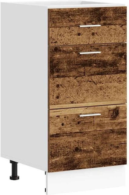 vidaXL Unterschrank Lyon in Altholz-Optik, Braun, B/T/H: 40 x 46 x 81,5 cm - Bild 1