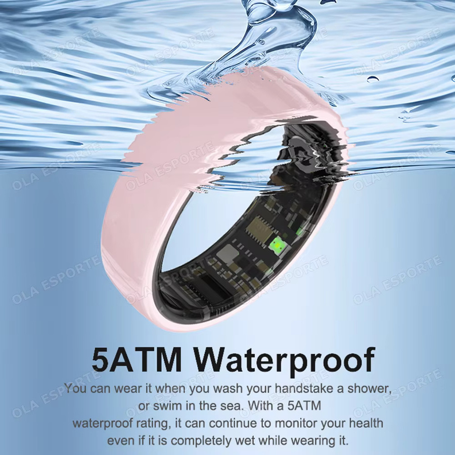 Ola Esporte Intelligenter Smart Ring HT30 in Schwarz mit Bluetooth, Herzfrequenz- und Schlafüberwachung sowie Sportmodi für Unisex - Bild 4