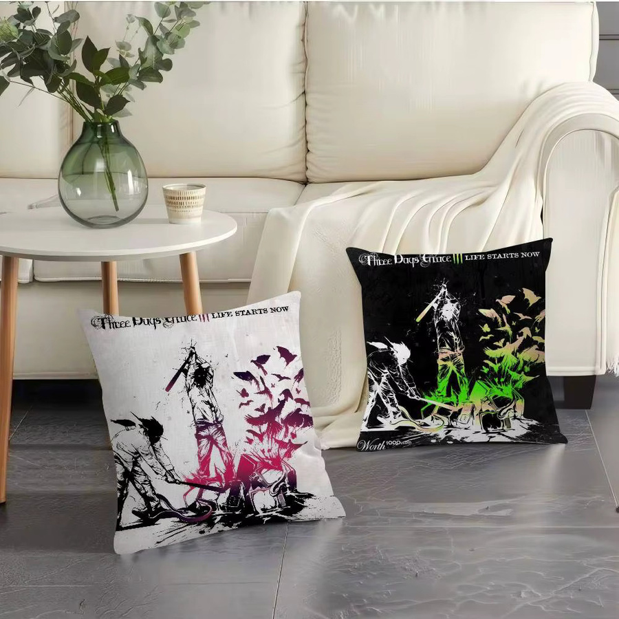 Personalisierte Deko-Kissen Three Days Grace Band Design von kayoom, quadratisch, B/T/H: 45 x 45 x 45 cm - Bild 2