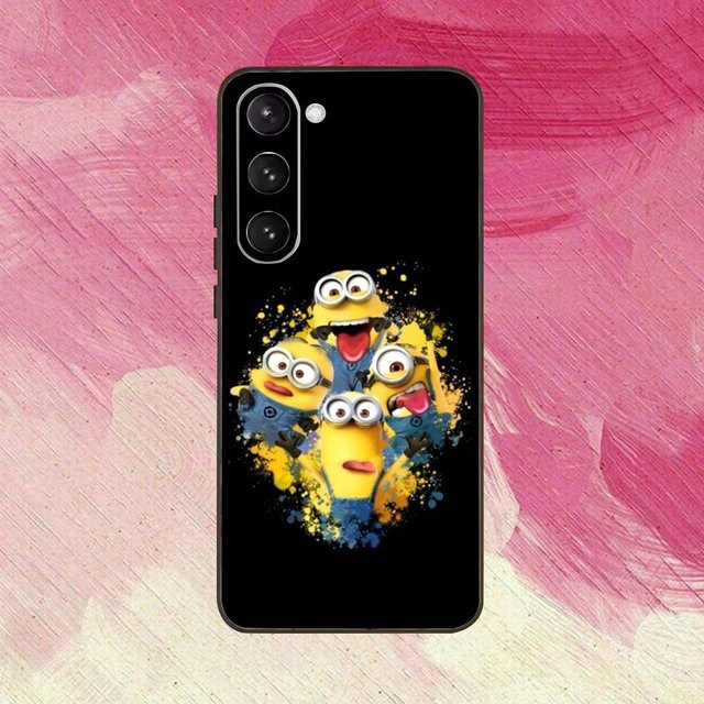 SÜSS Minions Handyhülle aus schwarzem Silikon für Samsung Galaxy A73, A72, A71, A70, A53, A52, A51 und A13 5G - Bild 1