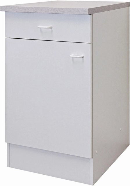 Flex-Well Küchenunterschrank Speed Weiß mit melaminbeschichteter Spanplatte, Breite: 50 cm - Bild 1