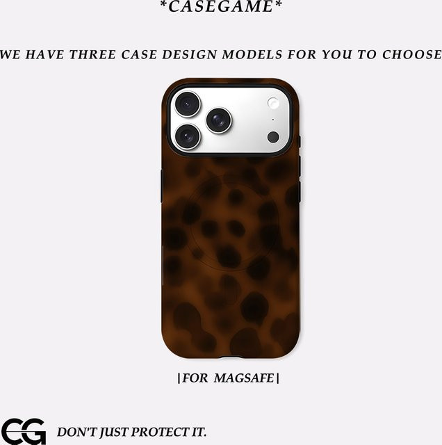 Must Magnetische Handyhülle mit Leopardenmuster in Braun für iPhone 17 16 15 14 Pro Max Plus - Bild 1