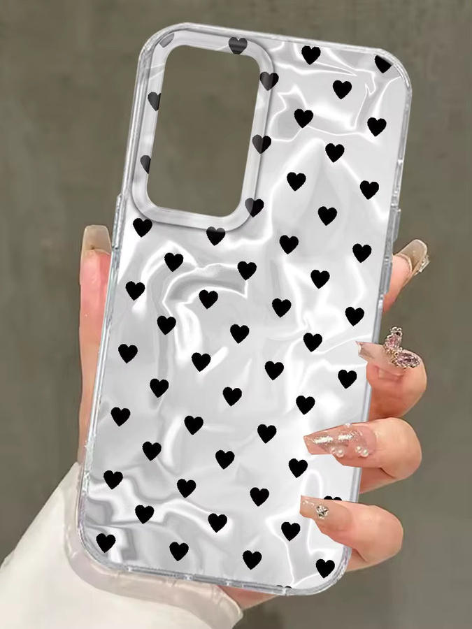 Samsung Galaxy Handyhülle mit buntem Herz-Design in Multicolor und Transparent für verschiedene Modelle wie A56 A55 A16 A57 A07 A17 A26 A54 A15 A13 A36 A25 A35 A14 A12 - Bild 2
