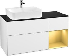 V&B Waschtischunterschrank Finion in Weiß glänzend lackiert, Breite: 120 cm, Tiefe: 50,1 cm, Höhe: 50,1 cm - Bild 1