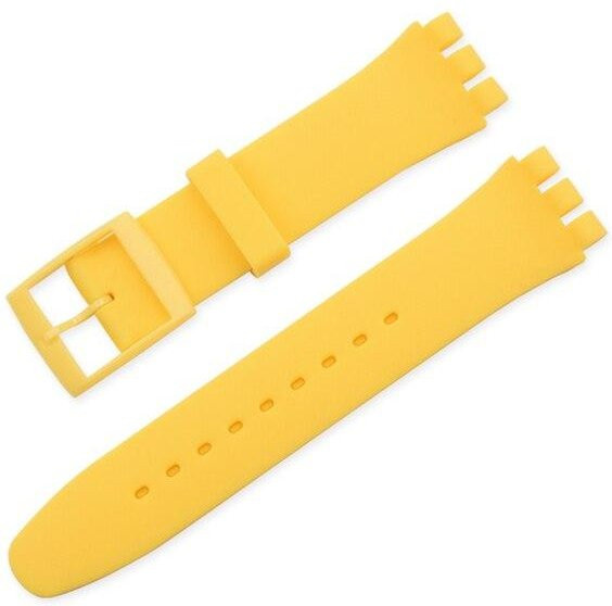 Uhrenarmband Silikon, 16 mm, gelb, Herren - Bild 1