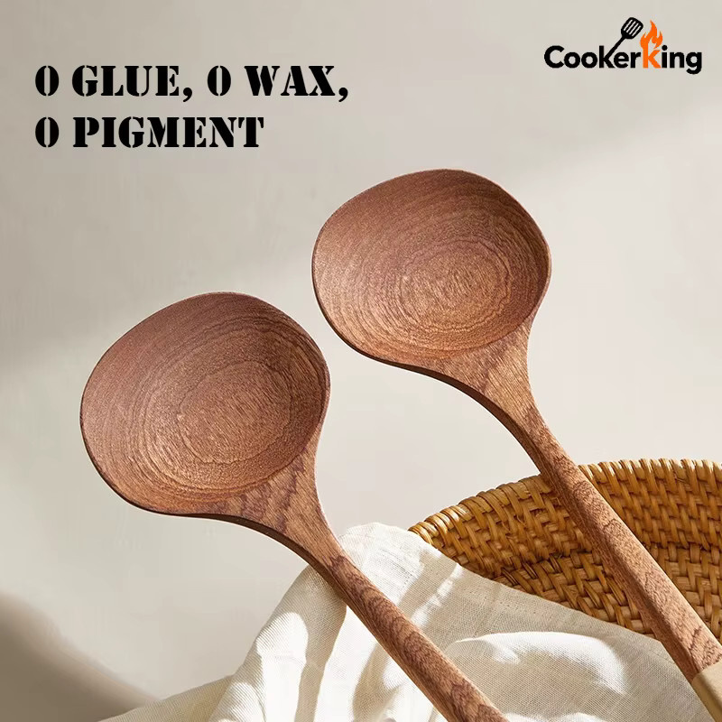 COOKER KING Wok-Spatel aus Ebenholz in Braun, 35 cm Durchmesser - Bild 2