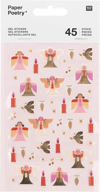 Rico Design Paper Poetry Gelsticker Engel, 1 Blatt - Bild 1