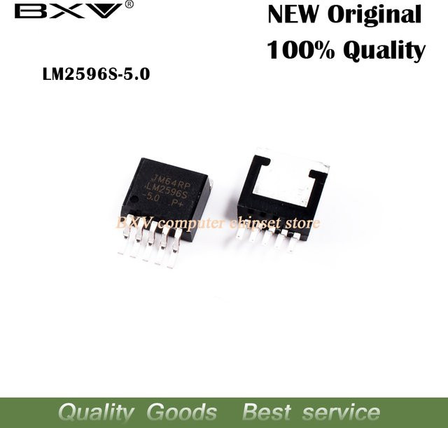 10 Stück LM2596S-5.0 Spannungsregler TO-263-5 in Schwarz - Bild 1