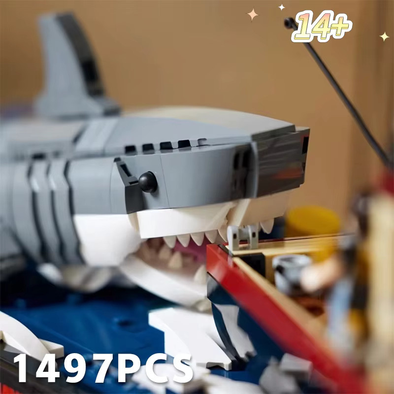 Potdemiel Jaws Diorama Boot Hai Piratenschiff, Bausteine, ab 14 Jahren - Bild 5
