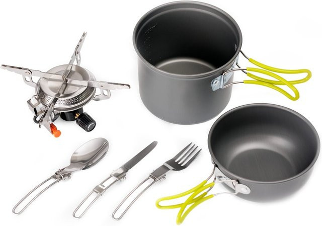 Platinet Outdoor Camping Kochset mit Kochpot und Besteck - Bild 1