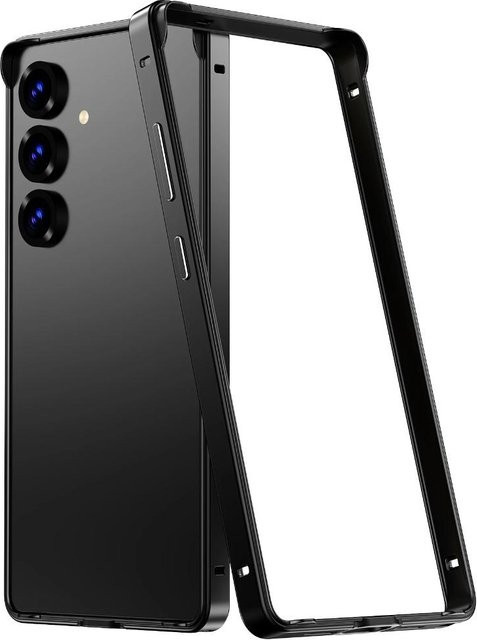 Aluminium-Metallrahmen Schutzhülle für Samsung Galaxy S26 S25 S24 Ultra Plus in Schwarz mit Wärmeableitung - Bild 1