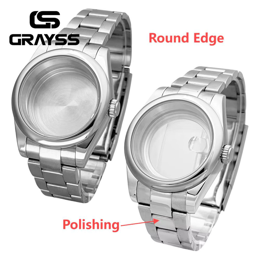 Uhrengehäuse Edelstahl, 36mm/39mm, Silber, Unisex - Bild 2