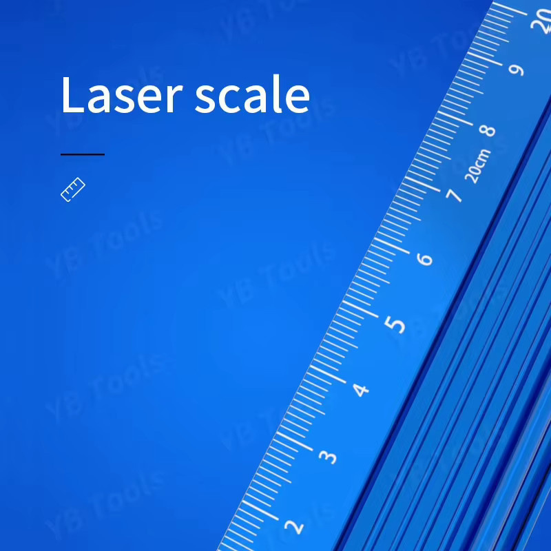 MYTEC Schutzlineal aus Aluminiumlegierung in Blau, hochpräzises und rutschfestes Messlineal für Profis zum Schneiden und Zeichnen - Bild 4