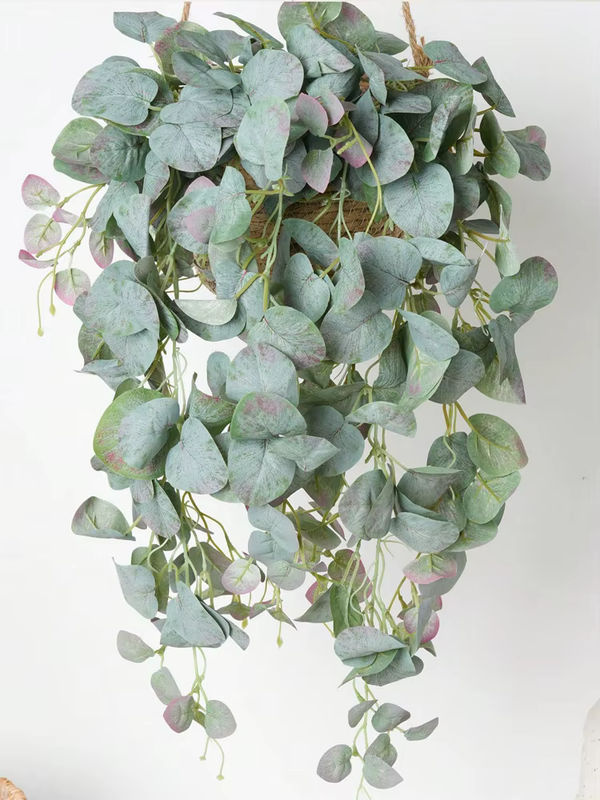 WQNJIN Künstliche Eukalyptus-Pflanze aus Rattan und Seide, Grüne Efeu-Girlande als Wandbehang für Hochzeit und Party im Boho-Stil - Bild 2