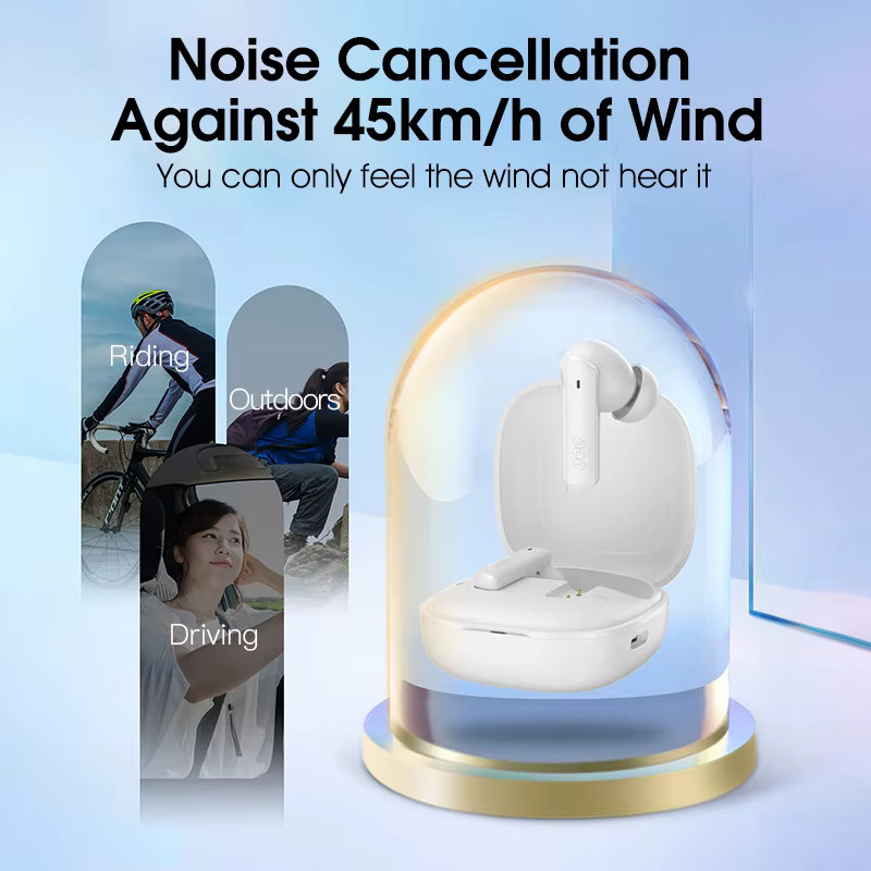 QCY HT05 Melobuds ANC Kabellose In-Ear Kopfhörer mit Bluetooth 5.2, 40dB Active Noise Cancelling, 6 Mikrofone für KI-verbesserte Anrufe und Transparenzmodus, Schwarz - Bild 5