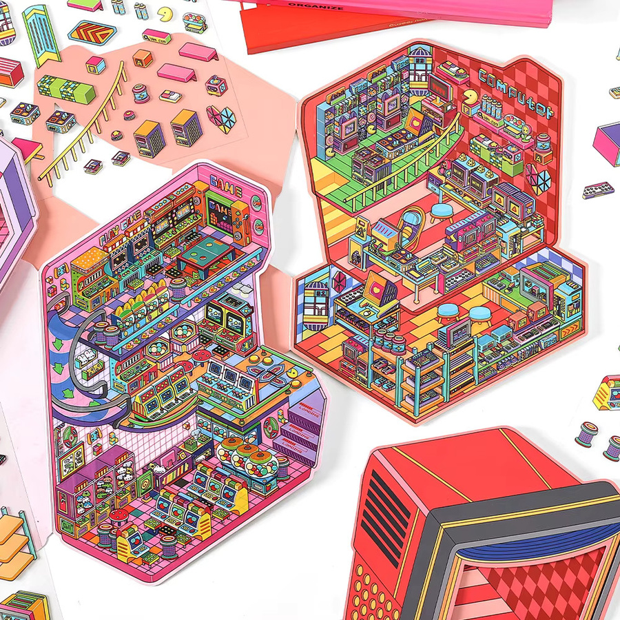 Kawaii 3D DIY Landschaft Aufkleber Set für Taschen und Kabinen in Multicolour - Bild 4