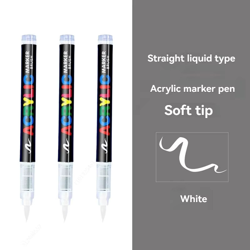 12-teiliges Premium-Set Acryl-Marker mit weicher Spitze in Schwarz und Weiß für Holz, Keramik und Bastelarbeiten - Bild 5