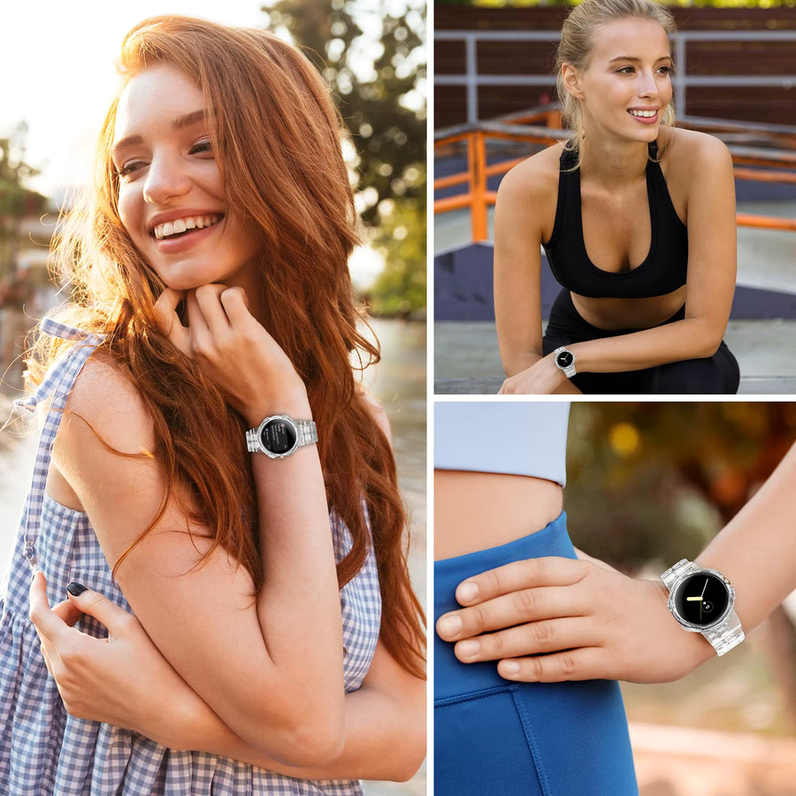 I LOVE LUO Uhrenarmband, Kunststoff, Transparent, Google Pixel Watch 4 3 2, 41 mm - Bild 5