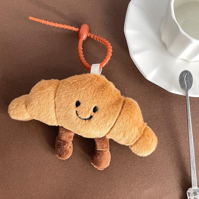 BC Pet Supplies Croissant Long Bread Series Plüsch-Schlüsselanhänger, orange - Bild 1