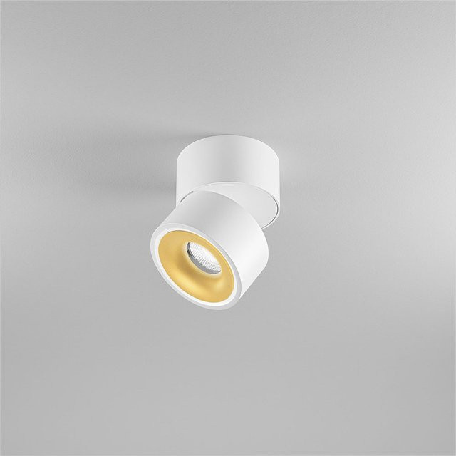 DLS Lighting Clippo LED-Wand- und Deckenstrahler in Weiß und Gold, verstellbar und Casambi-fähig, Warmweiß 2700K - Bild 1