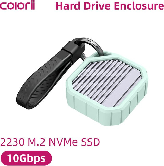 Colorii M.2 NVMe SSD Gehäuse USB-C Gen 2 10Gbps in Lila für Laptop und iPhone 15 Pro - Bild 1