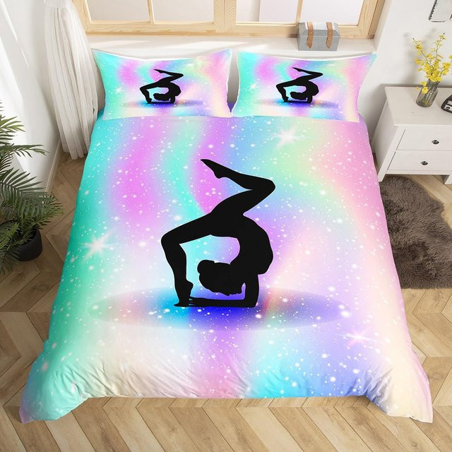 Somelli Bettwäsche-Set Turnen für Kinder und Teenager, 3-teilig, Mehrfarbig, B/H: 150 x 200 cm - Bild 1