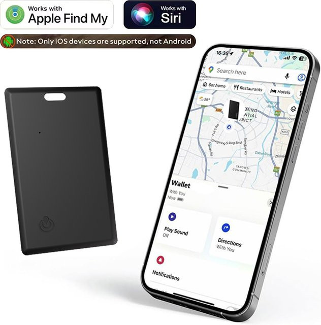 wesolvet Thin Wallet Tracker Card Smart Tag in Weiß mit Bluetooth für Find My (nur iOS) - Bild 1
