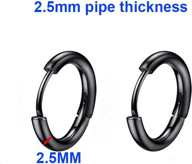 YULIN Creolen Titan, Schwarz, Herren, 20 mm - Bild 1