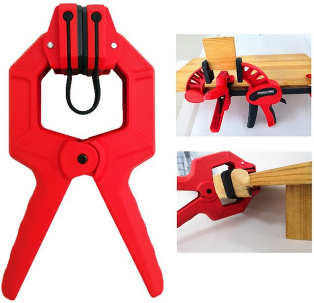 DOERSUPP Einhand-F-Klemme in Rot aus hochfestem Engineering-Kunststoff mit 50 mm maximaler Öffnung für die Holzbearbeitung - Bild 1