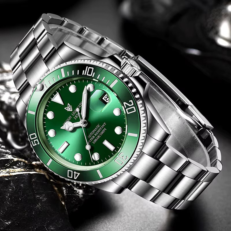 LIGE Armbanduhr Automatik, Edelstahl, Blau, Herren - Bild 2
