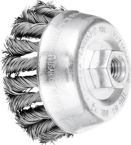 PFERD COMBITWIST Topfbürste gezopft für Winkelschleifer, Durchmesser: 80 mm, Gewinde: M14, Drahtstärke: 0,50 mm, Farbe: Silber - Bild 1