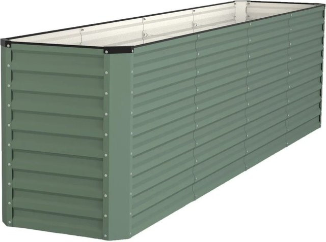 RIVARO Select Hochbeet aus Stahl in Waldgrün mit Silber, B/T/H: 345 x 70 x 90 cm - Bild 1
