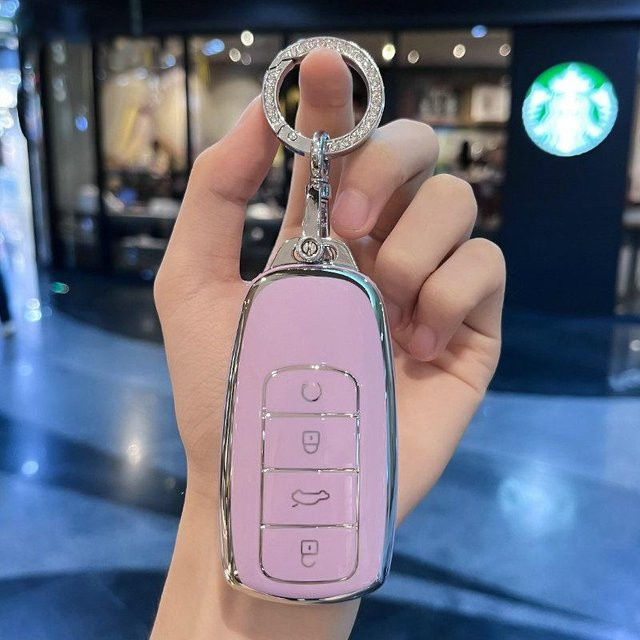 TPU Autoschlüsselhülle Abdeckung in Pink für Chery Tiggo 8 Pro, Tiggo 8plus, Neu 5 Plus, Tiggo 7pro Max, Omoda 5 und C5 als Schutz Zubehör - Bild 1