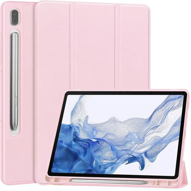 Samsung Tablet Hülle für Galaxy Tab S9 FE+ und S10 FE mit Stifthalter in Rosa - Bild 1
